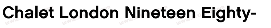 Chalet London Nineteen Eighty字体转换